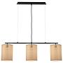 Pendant lamp 3-light paper iron beige 0