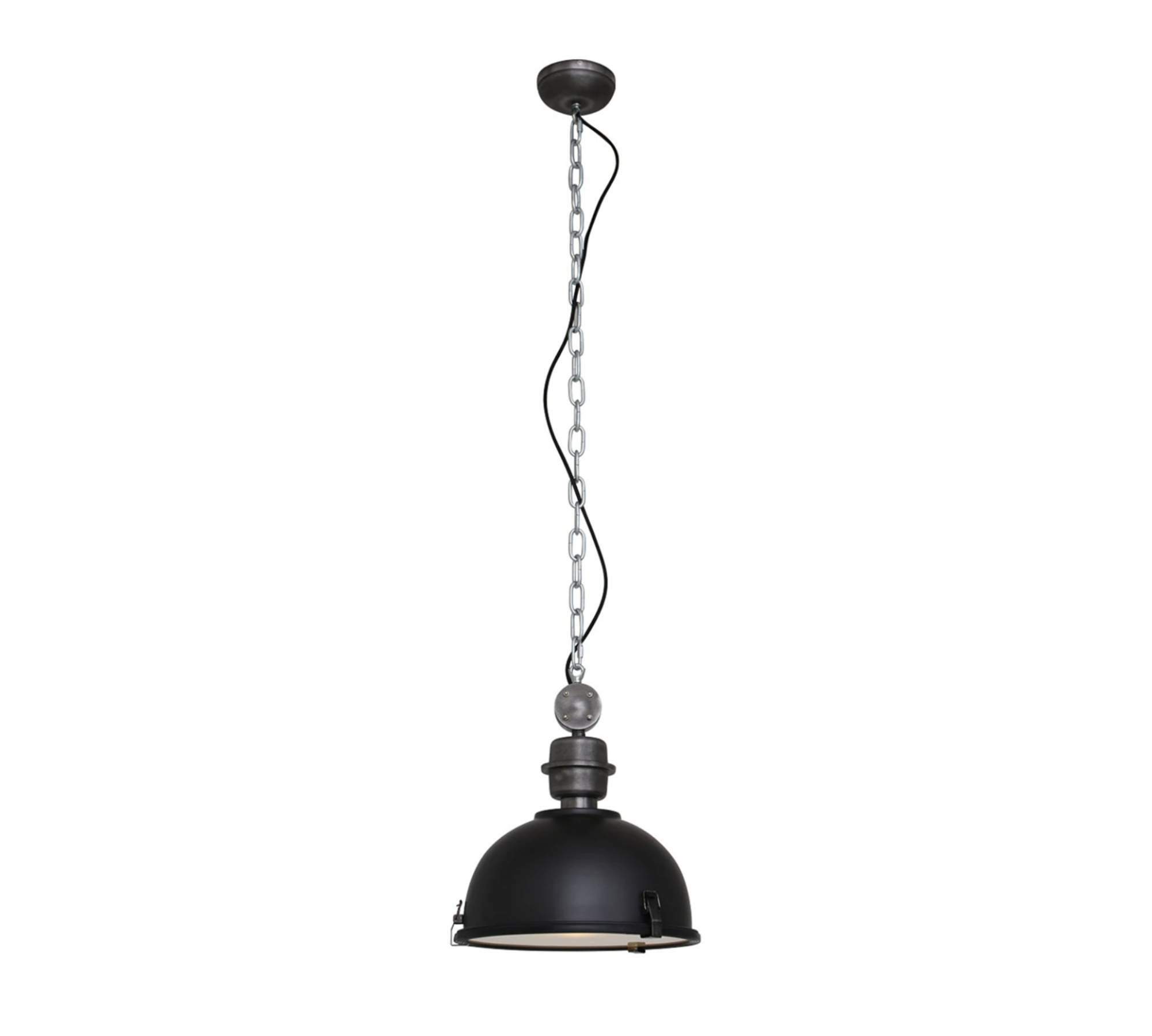 1-Flammige Pendelleuchte Stahl Schwarz 1