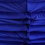 Togo Armchair and Ottoman Set Velvet Cobalt Blue 8