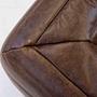 Divano Togo 2 posti con braccioli pelle pull-up marrone noce 6