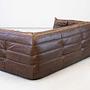 Togo Sofa 2-seater with armrest Pull-Up leather walnut brown 2