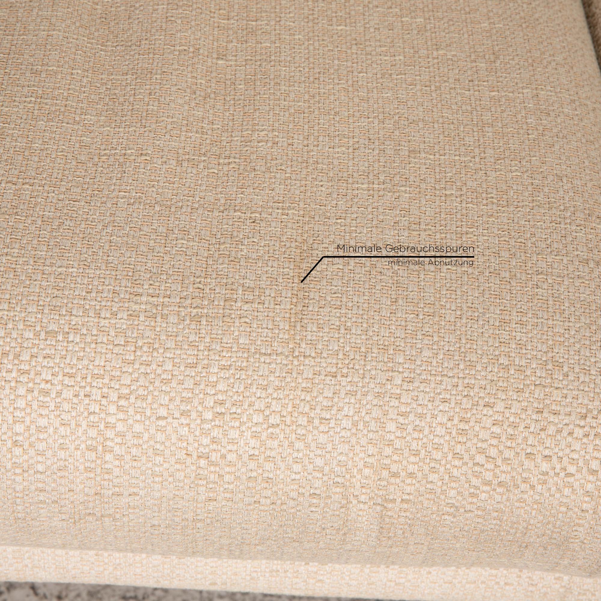 Sofa 2-Sitzer Stoff Creme 3