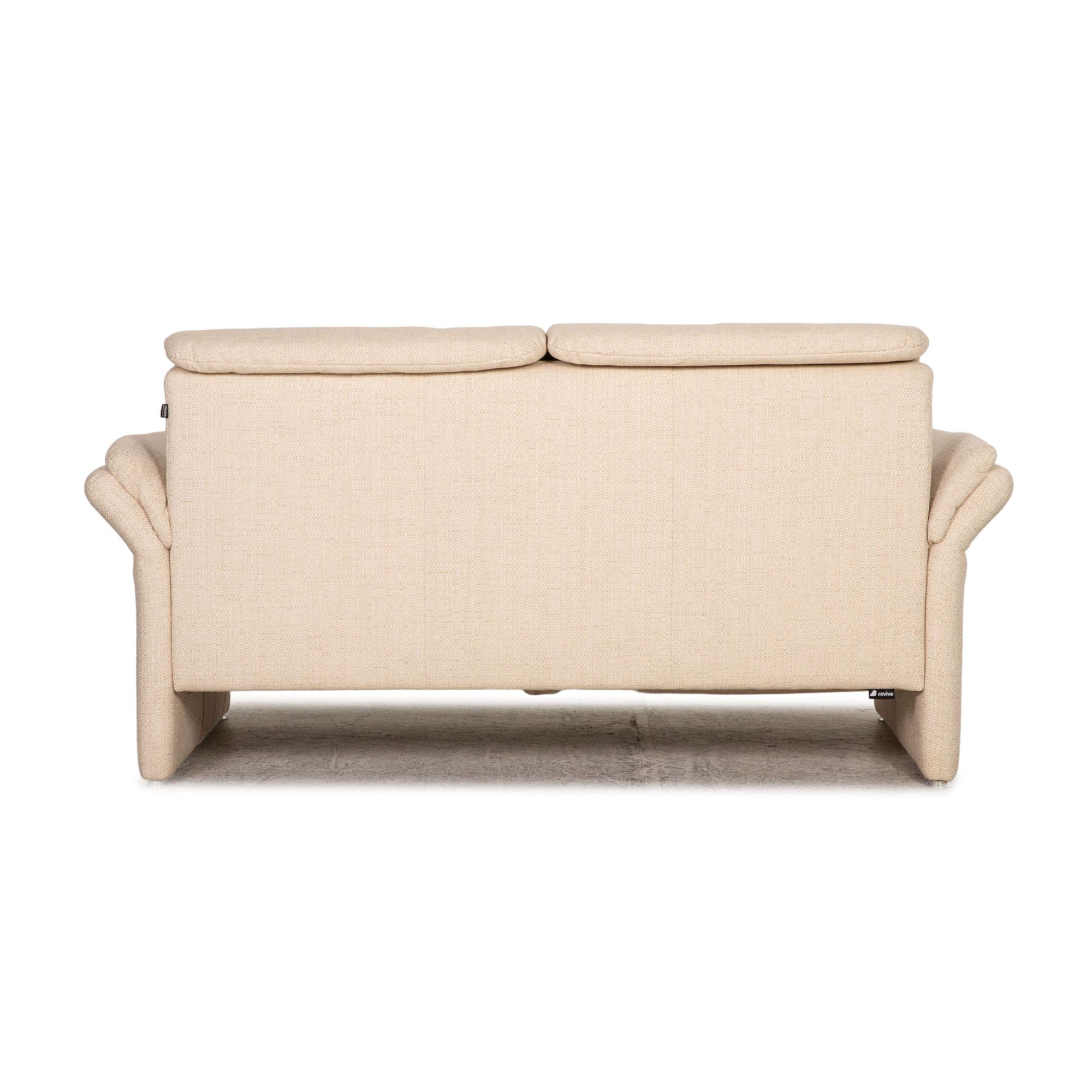 Sofa 2-Sitzer Stoff Creme 7