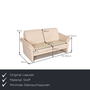 Sofa 2-Sitzer Stoff Creme 1