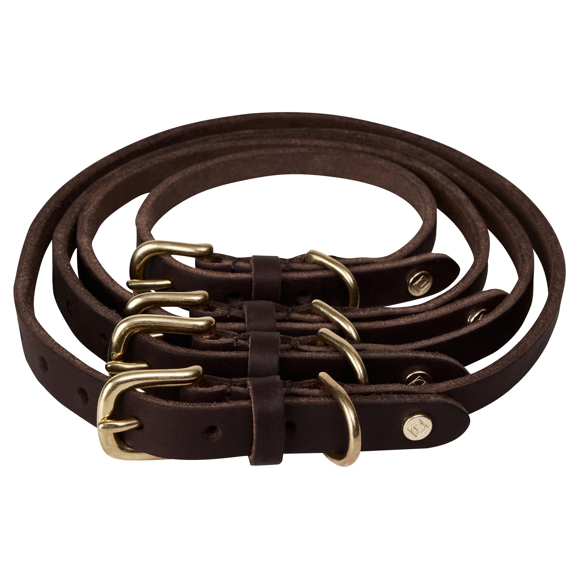 Robin Dog Collar Leather Chocolate Brown 0