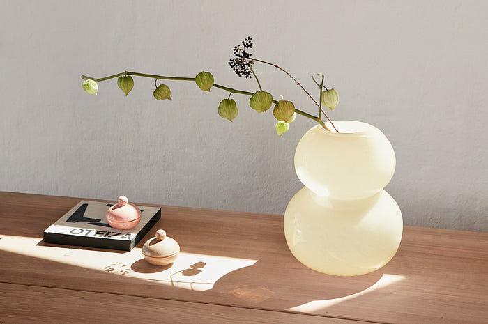 Vase Glass Yellow 1