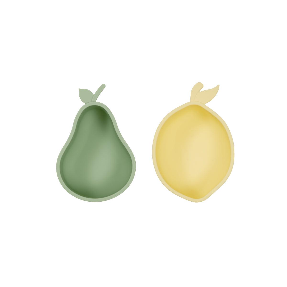 Lemon & Pear Snack Bowl Silicone Green 0