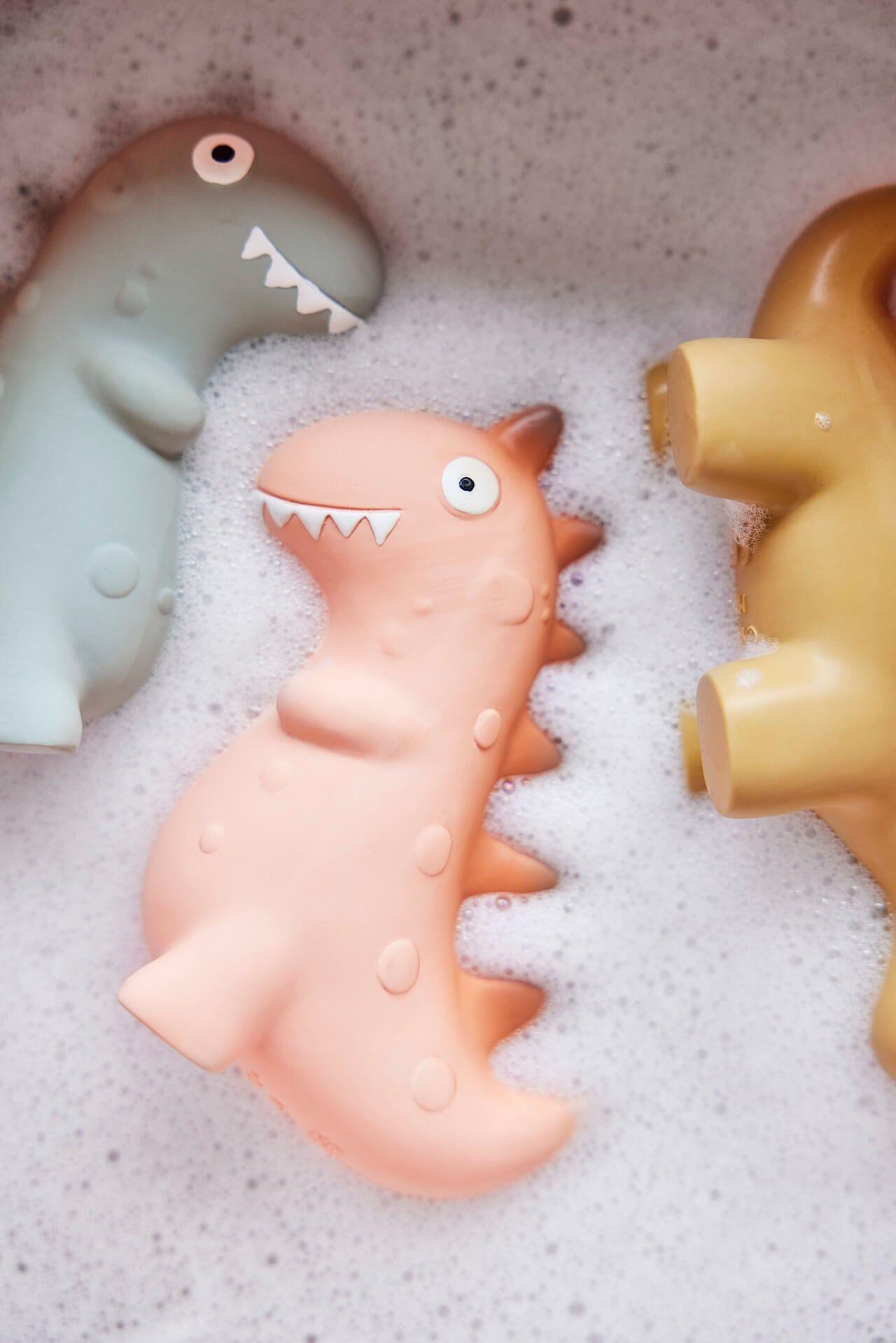 Bara Dino Teether Rubber Brown 1