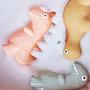 Bara Dino Teether Rubber Brown 2