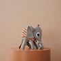 Elephant plush toy Cotton Grey 1