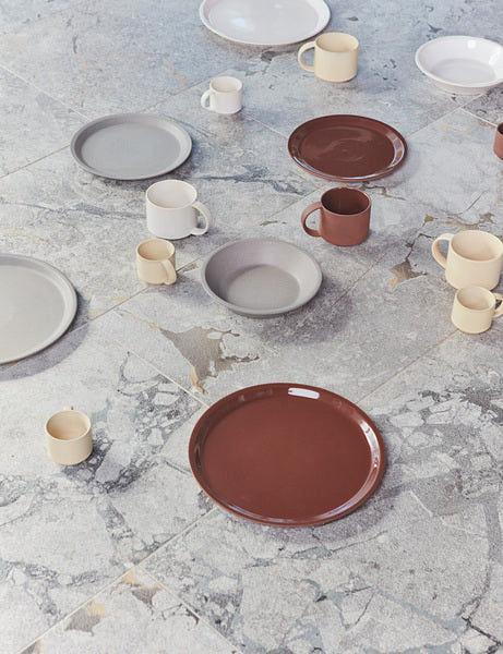 2x Yuka Plate Stone Grey 1