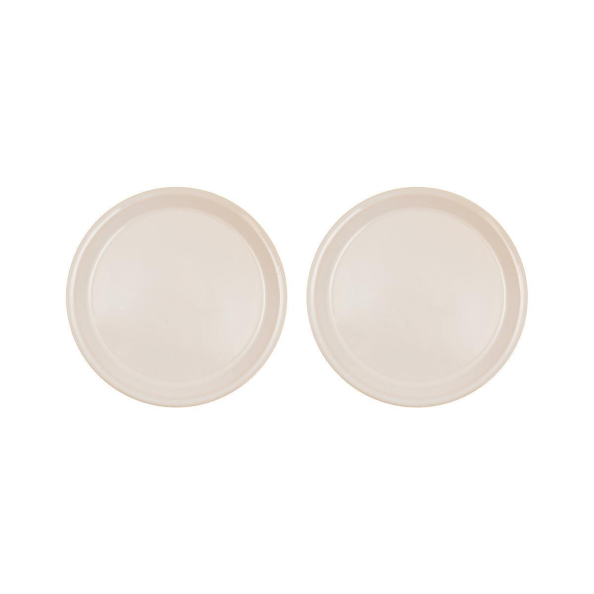 2x Yuka Lunch Plate Terracotta Cream 0