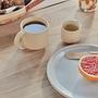 2x Yuka Lunch Plate Terracotta Cream 1