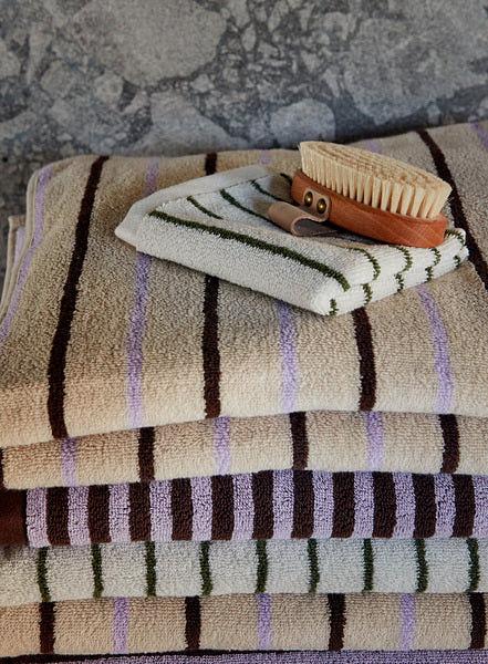 Raita Towel Organic Cotton Striped Green 2