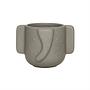 Elephant flower pot ceramic grey 0