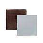 2x Iro Muslin Cloth Organic Cotton Blue Brown 0