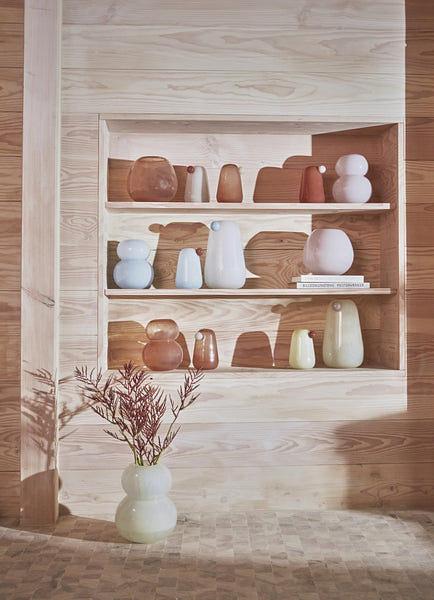 Inka Vase Large Glass Off White 1