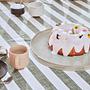 Tablecloth Cotton Olive Green Striped 200x140 cm 2