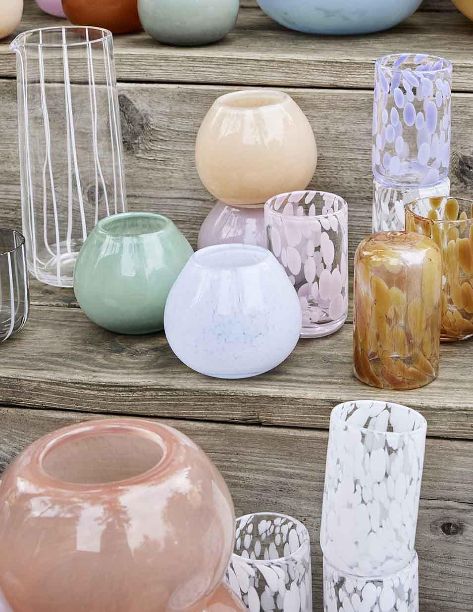 Kojo Vase Glass Pink 2