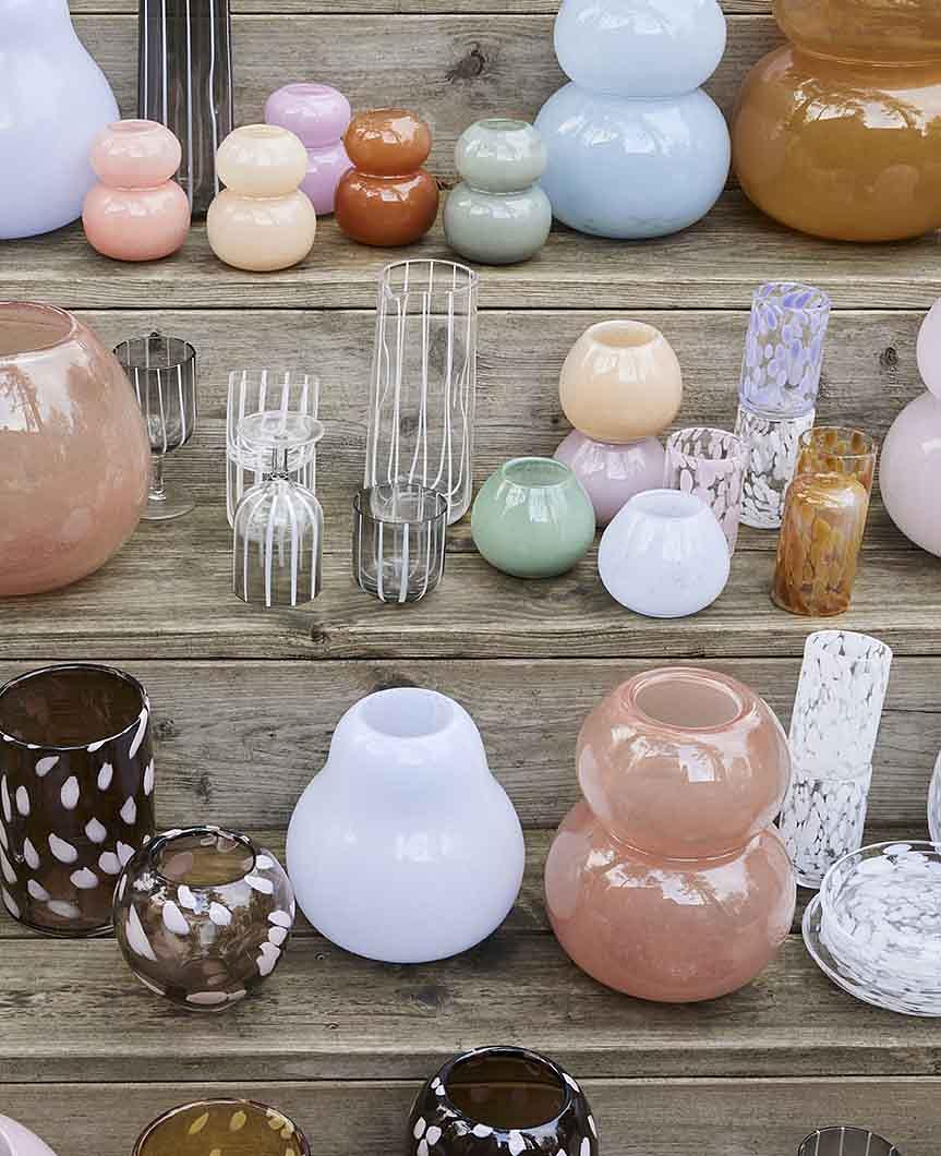 Kojo Vase Glass Pink 3