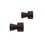 2x Ganci Ottone Marrone 0