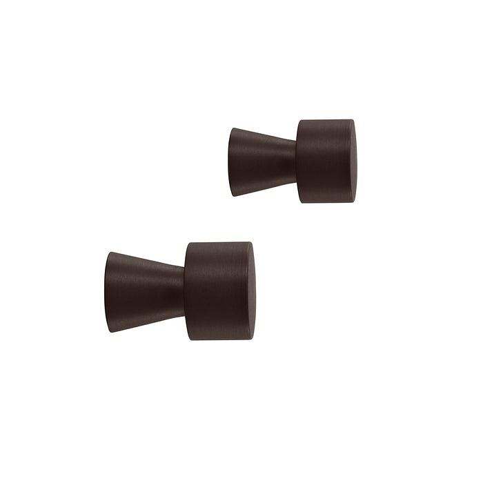 2x hooks brass brown 0