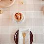 Chess Tablecloth Cotton Cream 260x140 cm 3