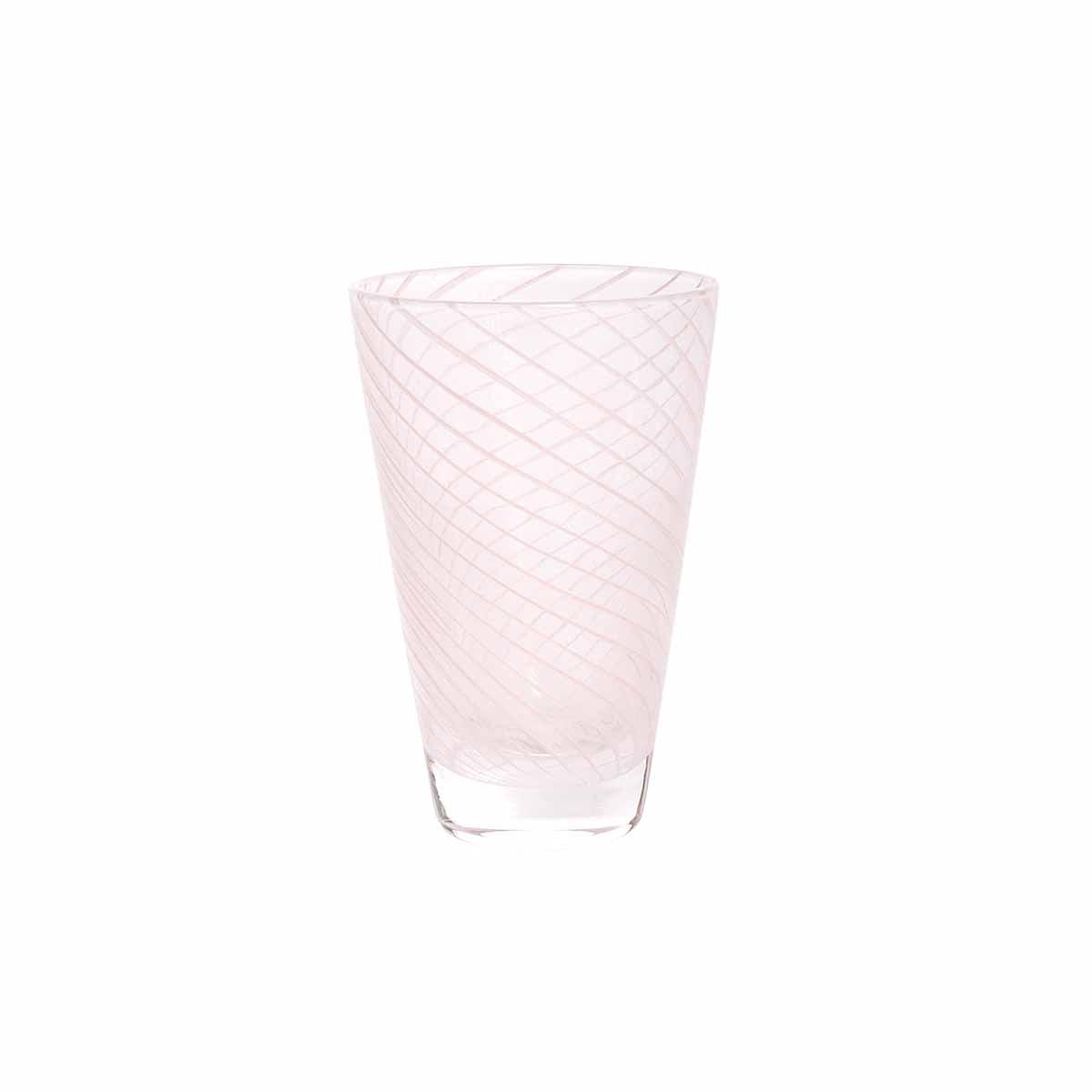 2x Swirl Drinking Glass Pink 0