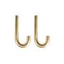 2x Small Hook Stainless Steel Gold 0