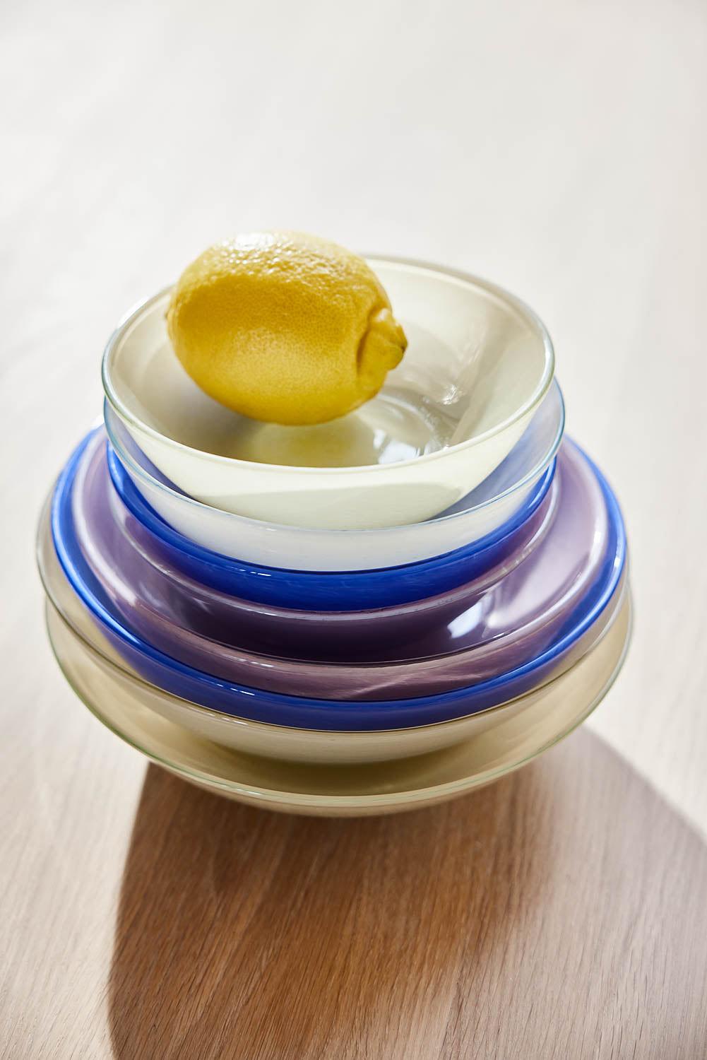 Kojo Bowl Large Glass Cream 3
