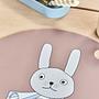 Rabbit Pompom Placemat Silicone Multicolor 2