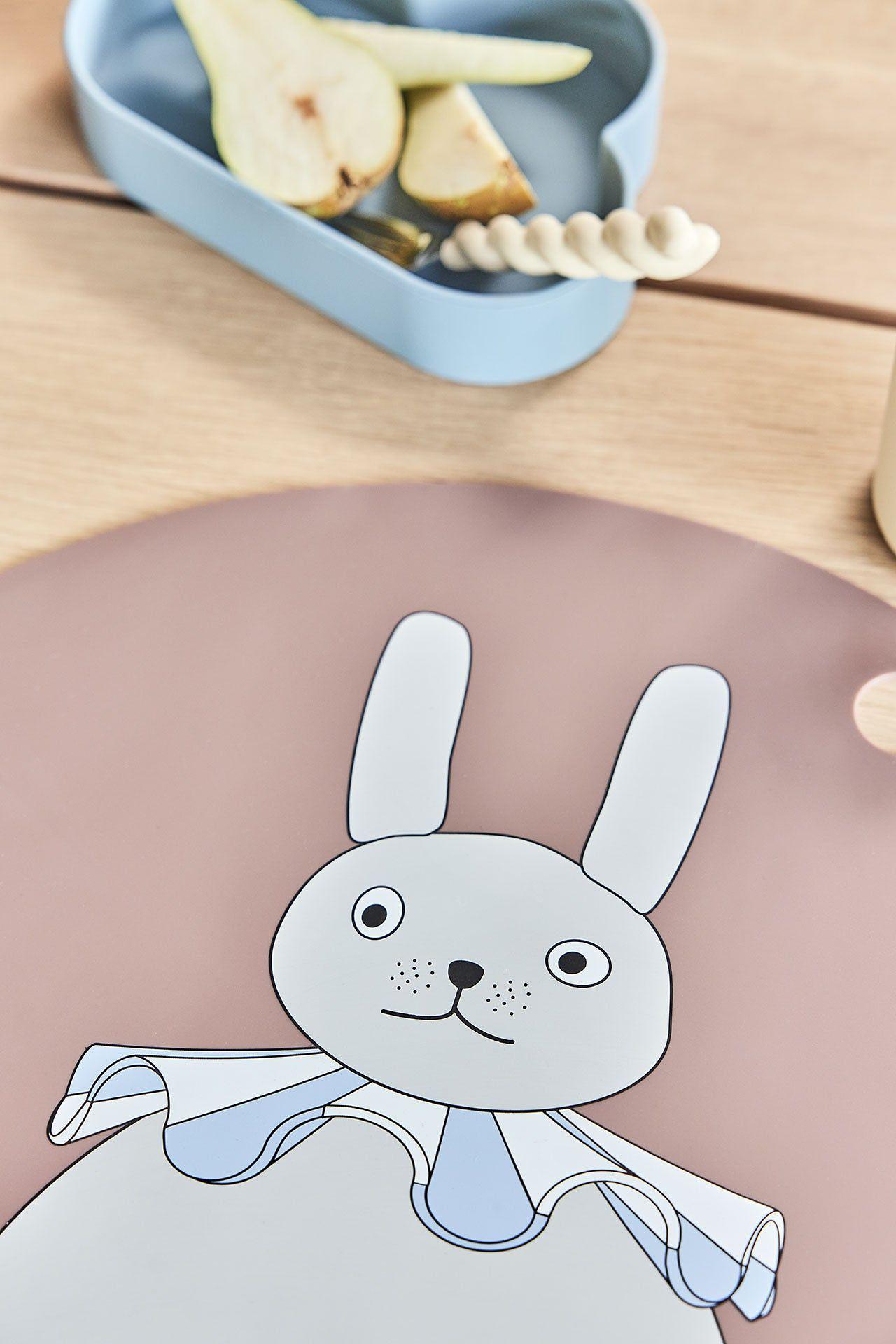 Rabbit Pompom Placemat Silicone Multicolor 2