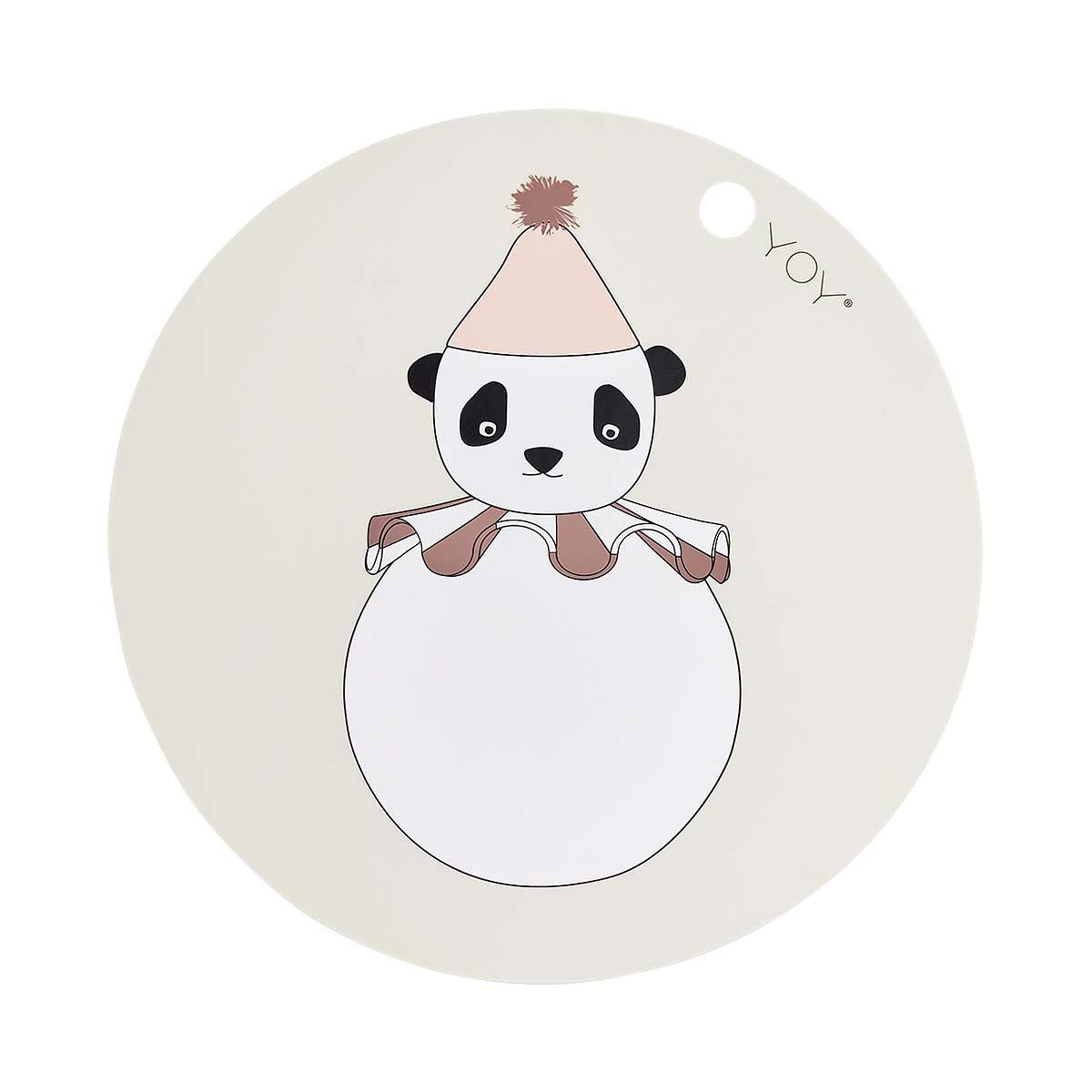 Panda Pom Pom Placemat Silicone Multicolored 0