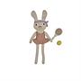 Miew Peluche Coniglio Tennista Cotone Marrone 0