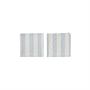 2x Napkin Organic Cotton Blue Striped 0