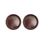 2x Yuka Lunch Plates Terracotta Red 0