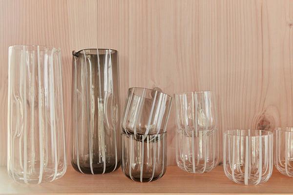 Mizu Water Carafe Glass Grey 3