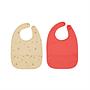 2x Bib Dino Polyester Cream 0