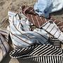 Raita Towel Organic Cotton Brown Striped 1