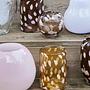 Jali Hurricane Vase Glass Yellow 3