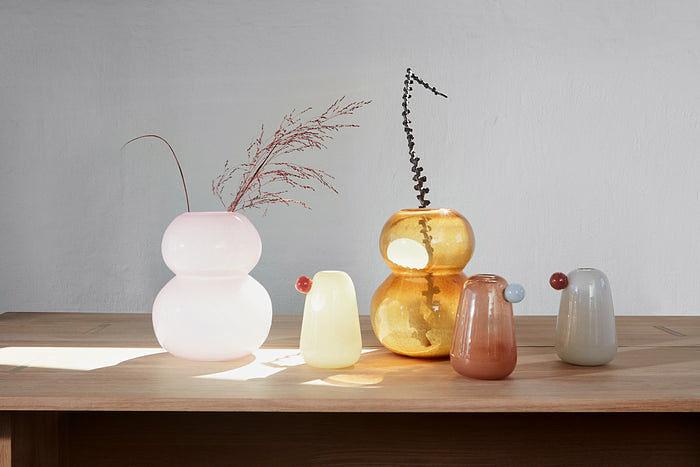 Vase Glass Pink 2