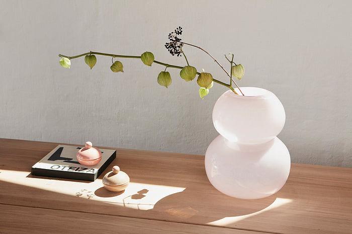 Vase Glass Pink 3