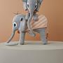 Ramboline Elephant Plush Toy Cotton Grey 1