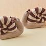 Schnecke Kuscheltier Baumwolle Braun 1