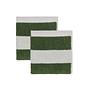 2x Raita Washcloth Organic Cotton Green Striped 0