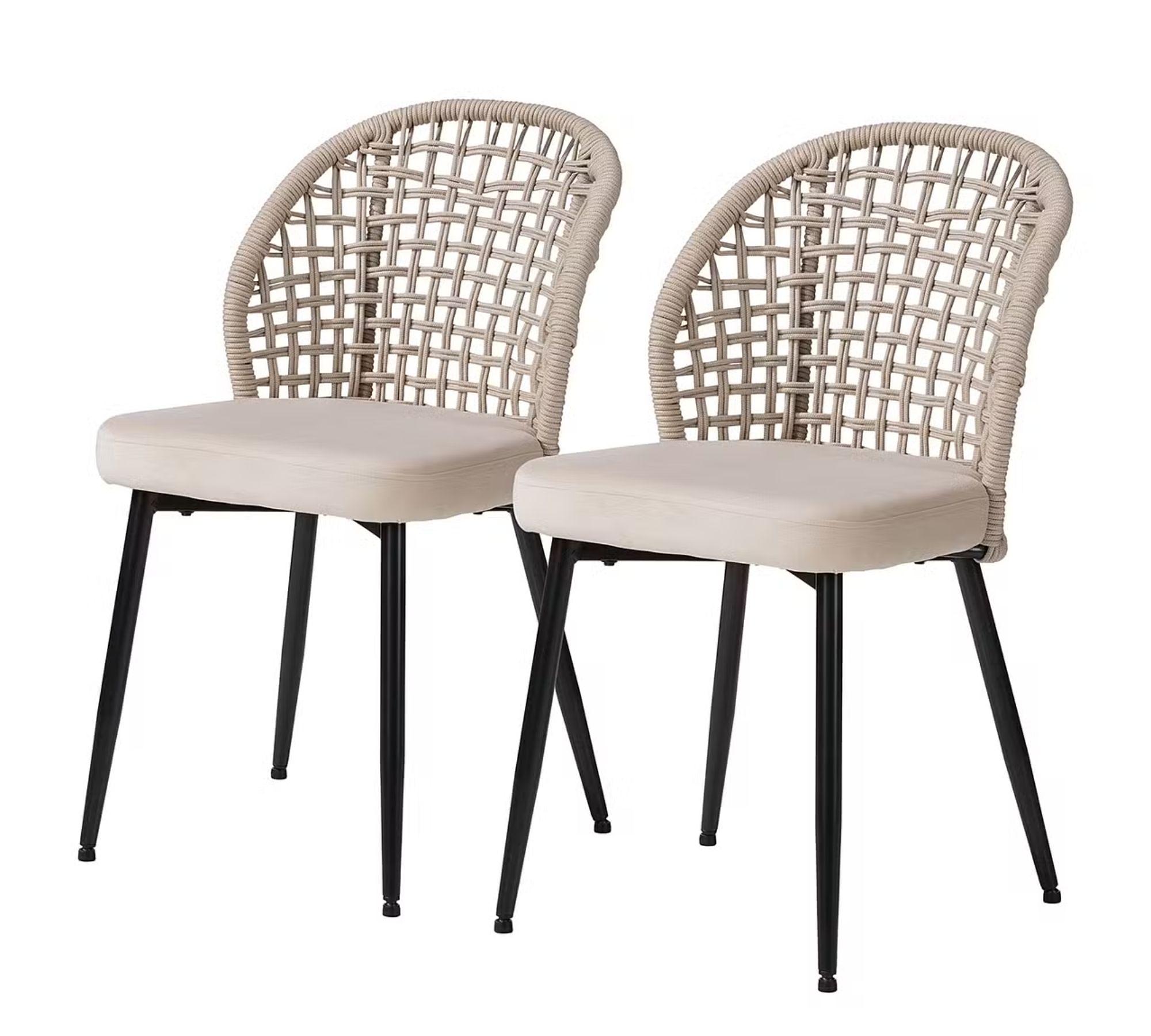 Dining chair set of 2 velvet beige 0
