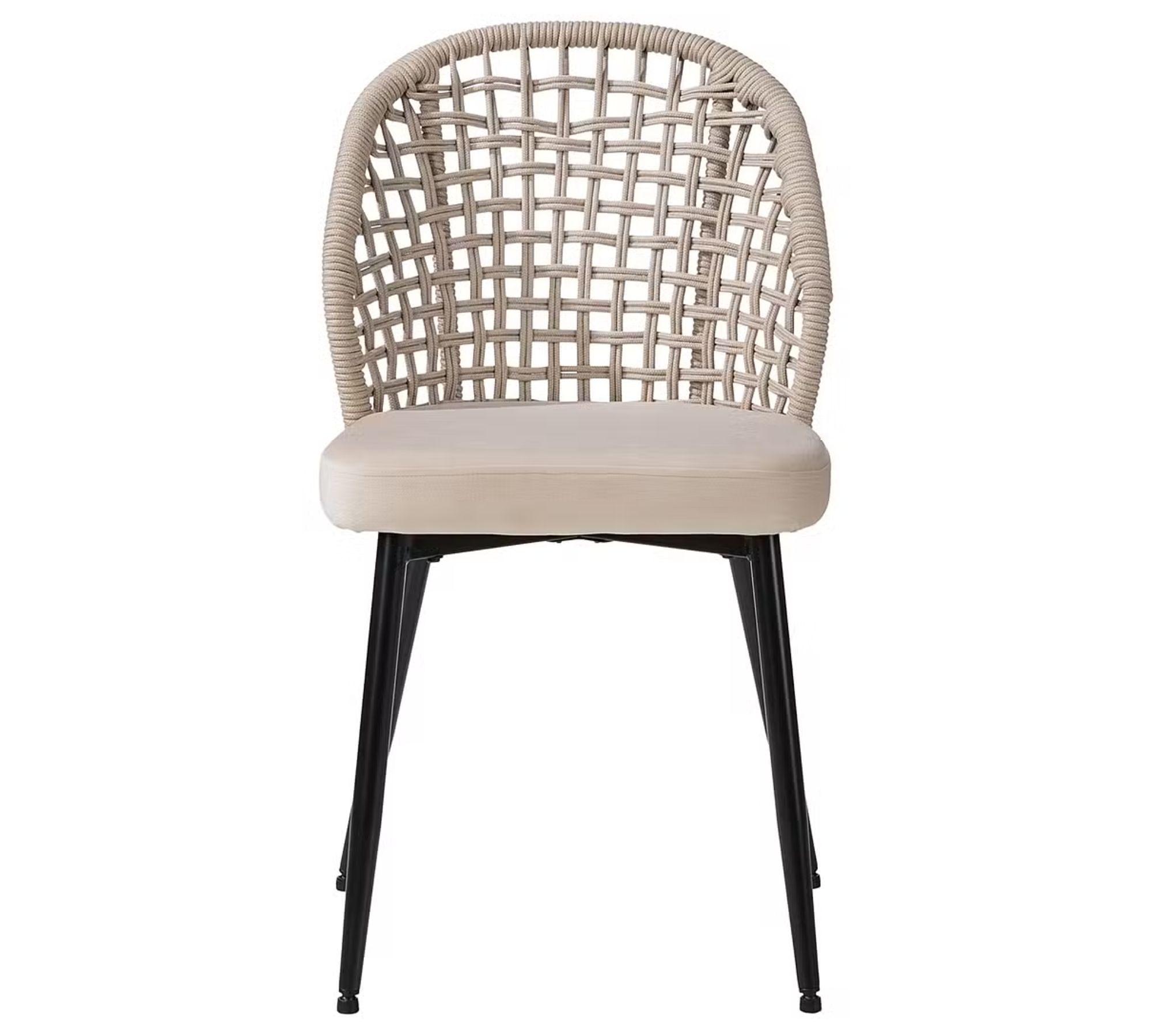 Dining chair set of 2 velvet beige 2