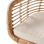 Armchair with seat cushion Rattan Brown 3