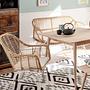 Armchair with seat cushion Rattan Brown 6