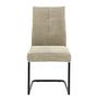 2x cantilever chair fabric beige 1